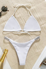 Rhinestone Embellished Triangle Bikini Set - View 26 | TEVQA