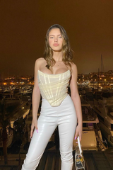 Mesh Boned Corset Top - Dress In Beauty