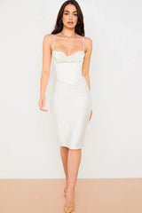 Satin Corset Midi Dress - View 19 | TEVQA