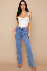 Satin Draped Corset - Dress In Beauty