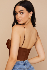 Satin Draped Corset - Dress In Beauty