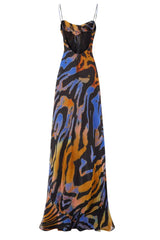 Fabienne Abstract Print Maxi Dress - View 8 | TEVQA