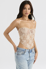 Cream Paisley Lace Top | Dress In Beauty