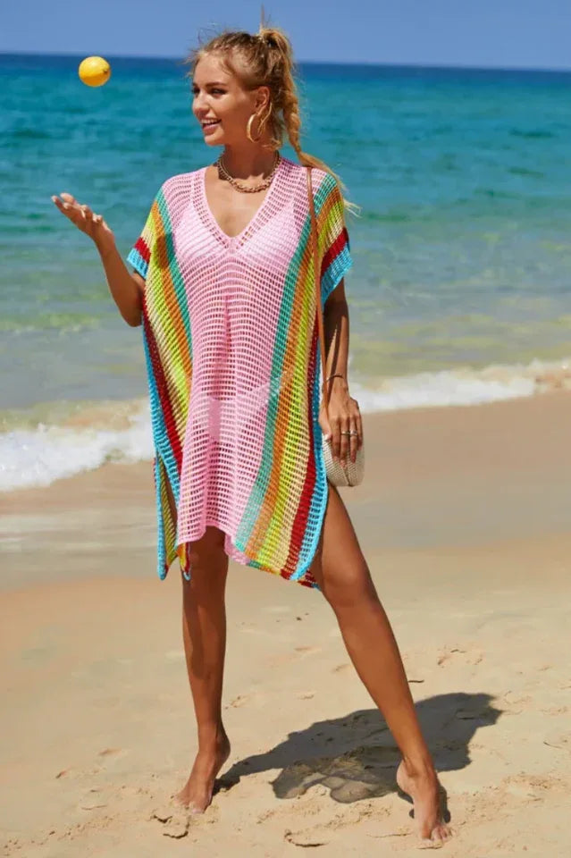 Crochet Beach Cover Up Kaftan - View 6 | TEVQA