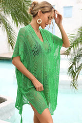 Knit beach cover up tunic - View 11 | TEVQA