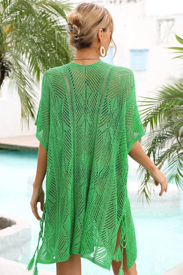 Knit beach cover up tunic - View 14 | TEVQA