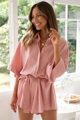 Loose Sleeve Tie Waist Romper | Dress In Beauty