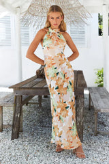 Floral Halter Neck Maxi Dress - View 15 | TEVQA