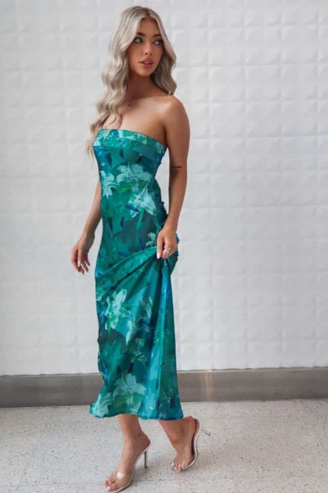 Kyra Satin Midi Dress | Dress In Beauty