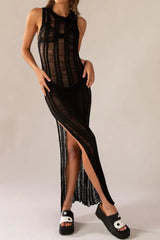Textured knit maxi dress - View 8 | TEVQA