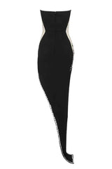 Strapless maxi dress with rhinestone embellishments - View 15 | TEVQA