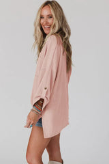 Sage Green Ribbed Knit Oversized Tunic Top - View 11 | TEVQA
