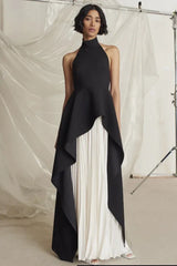 Victoria Layered Halter Gown Set - TEVQA
