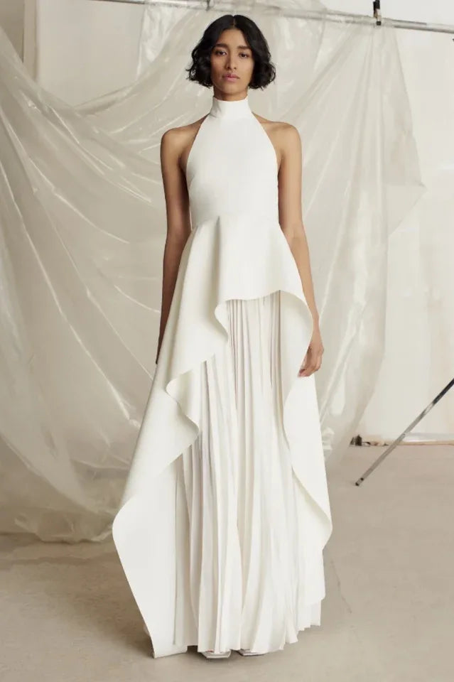 Victoria Layered Halter Gown Set - TEVQA