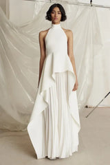 Victoria Layered Halter Gown Set - TEVQA