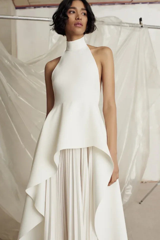Victoria Layered Halter Gown Set - TEVQA