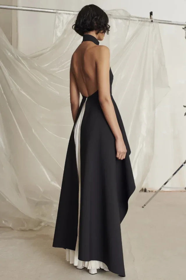 Victoria Layered Halter Gown Set - TEVQA