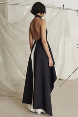 Victoria Layered Halter Gown Set - TEVQA