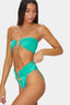Hammered Trim High Waist Bikini Set - View 17 | TEVQA