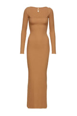Ribbed Knit Square Neck Maxi Dress - View 15 | TEVQA