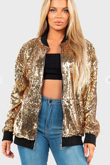Sequin bomber jacket with color-shifting effect - View 11 | TEVQA