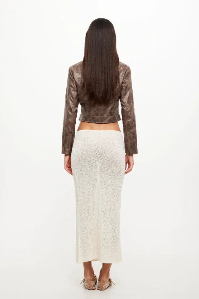 Faux leather moto jacket - View 16 | TEVQA