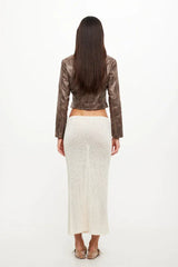 Faux leather moto jacket - View 16 | TEVQA