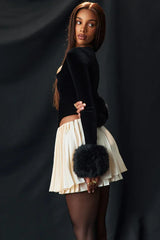 Black velvet corset top with heart neckline and gold zipper - View 10 | TEVQA