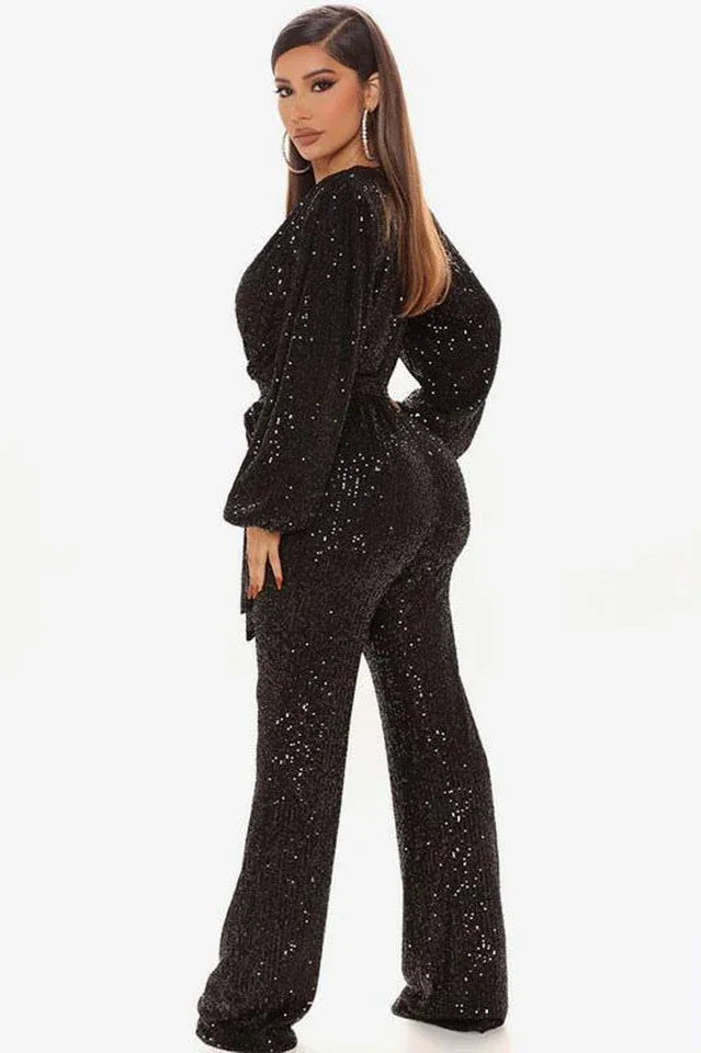 Women's sequin jumpsuit - View 7 | TEVQA