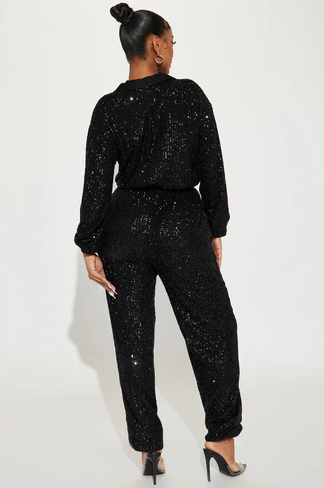 Sequin Jumpsuit - View 7 | TEVQA