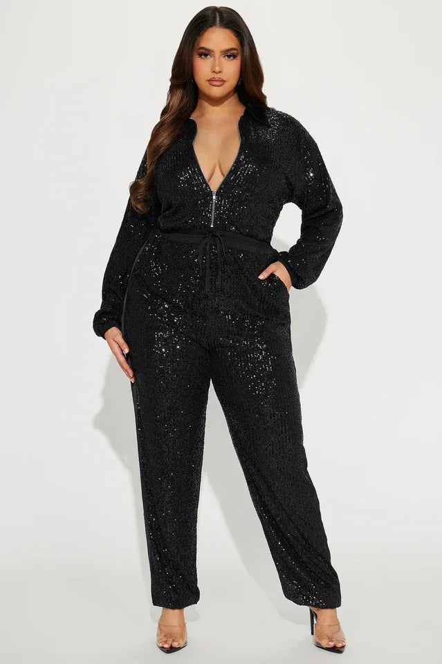Sequin Jumpsuit - View 9 | TEVQA