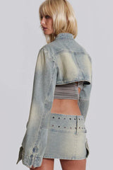 Faux Leather Wrap Mini Skirt - View 6 | TEVQA