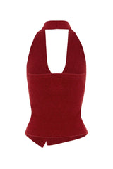 Sparkle Halter Top with Rose Detail - View 8 | TEVQA