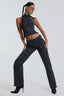 Vintage Grey Low Rise Cargo Pants - TEVQA