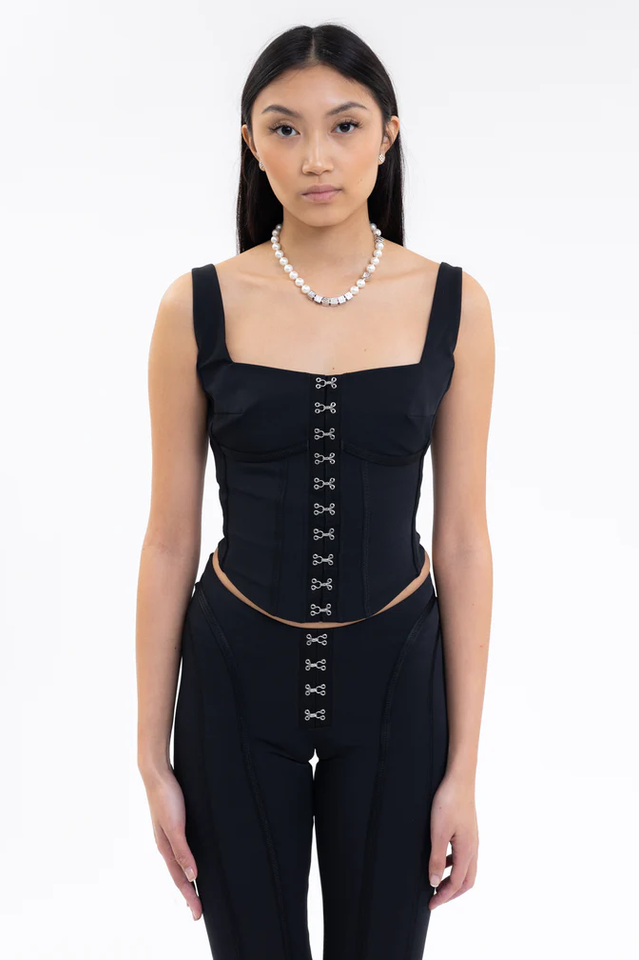 Black Lara Corset Top | Dress In Beauty