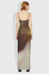 Digital floral print maxi dress - View 7 | TEVQA