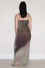 Digital floral print maxi dress - View 16 | TEVQA