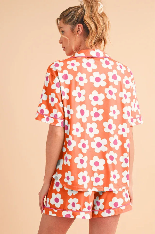 Floral print pajama set - View 10 | TEVQA