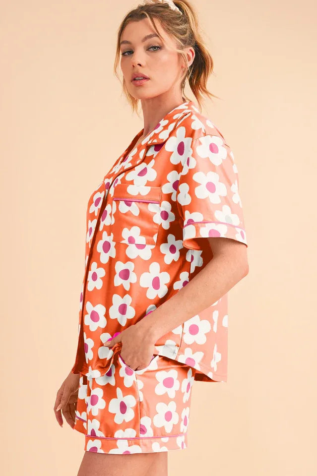 Floral print pajama set - View 9 | TEVQA