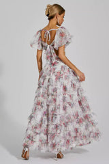 Braylee Purple Floral Ruched Set - View 9 | TEVQA