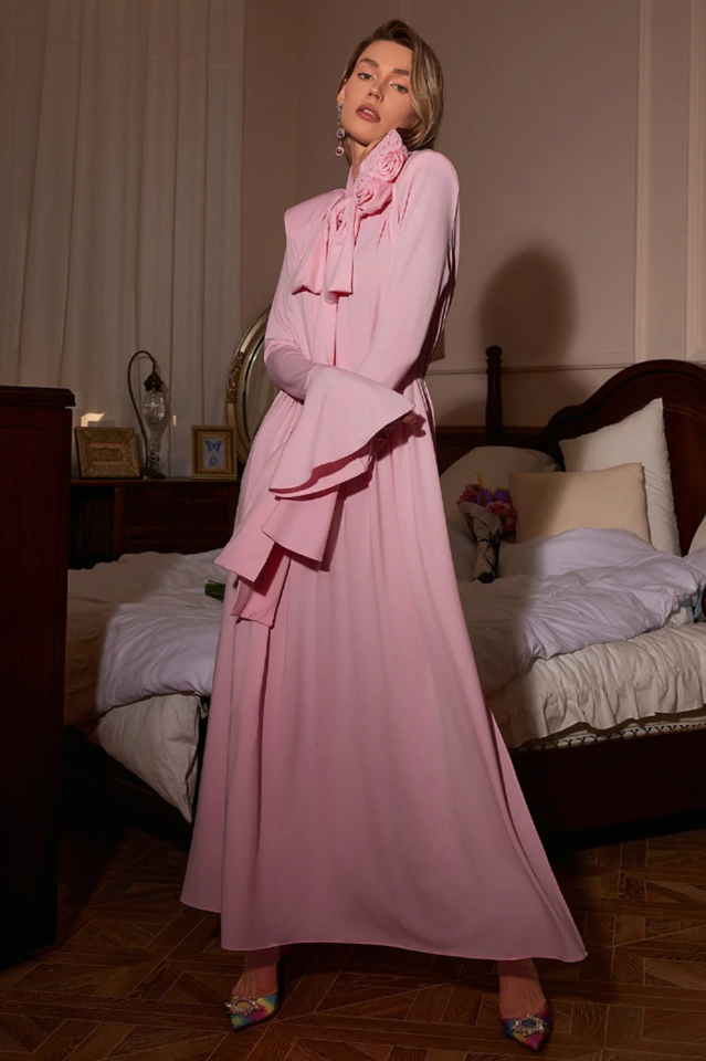 Aiko Flower Embellished Maxi Dress | Dress In Beauty