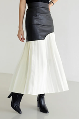 High Waist Patchwork Midi Skirt | Dress In Beauty