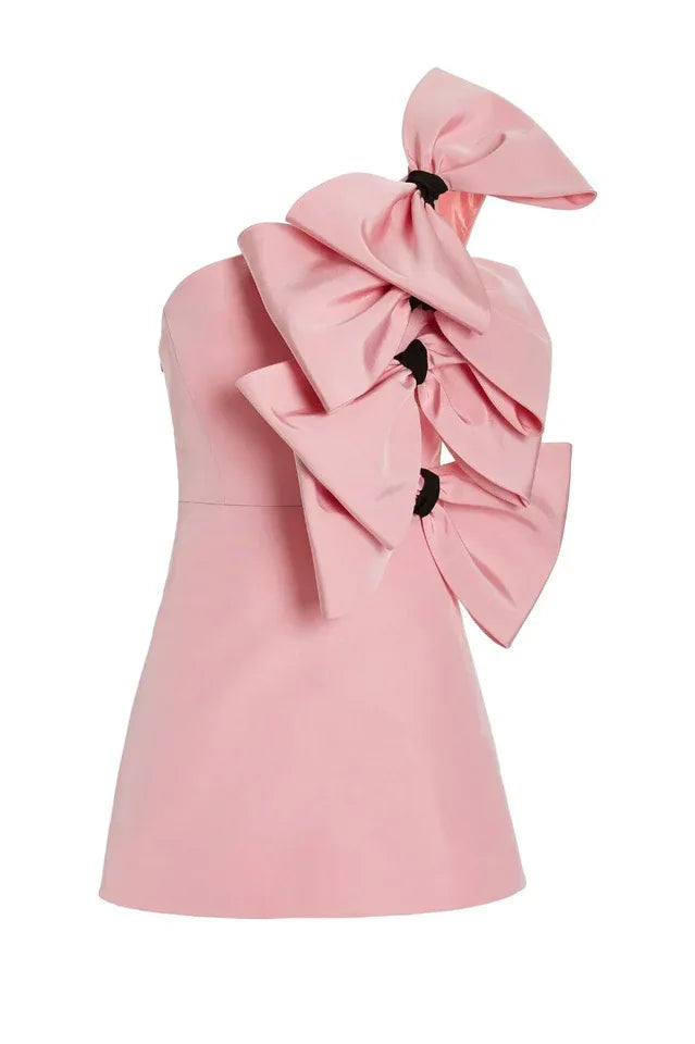 Bow detail shift mini dress - View 7 | TEVQA