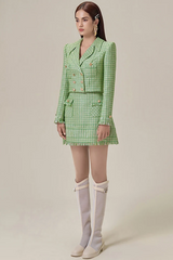 Textured Double Breasted Blazer & Skirt Set | Dress In Beauty