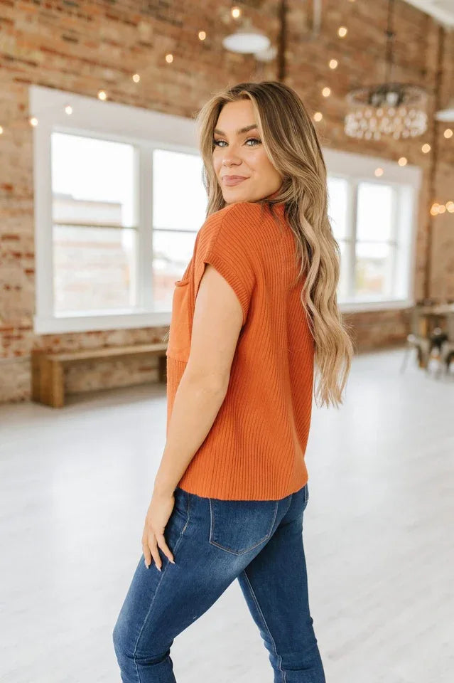 Apollo Short Sleeve Knit Sweater - TEVQA