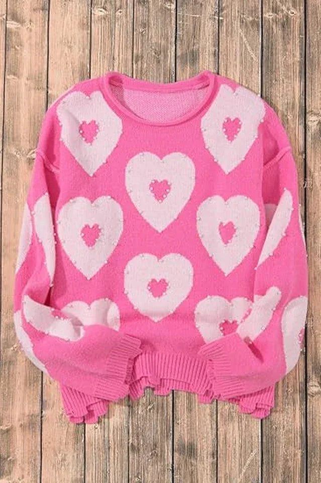 Pearl Embellished Knit Sweater - View 8 | TEVQA