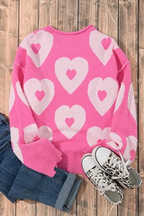 Peach Love Heart With Pearls Sweater | Dress In Beauty