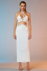 Kaitlyn Halter Maxi Dress - TEVQA
