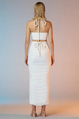 Kaitlyn Halter Maxi Dress - TEVQA
