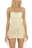 Strapless Sequin Tassel Corset Dress - TEVQA
